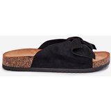 Boto Women's Cork Sole Sandals With Bow Black Seressa | ePonuda.com