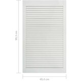  Vrata z letvicami 4 kosi trdna borovina bela 99,3x49,4 cm, (20823727) | Shoptok.si