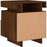  Noćni ormarić s LED svjetlima boja smeđeg hrasta 40x39x48,5 cm | shoptok.hr