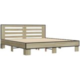  Okvir za krevet boja hrasta 180x200cm konstruirano drvo i metal | shoptok.hr
