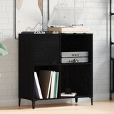 vidaXL Crni hrast Konstruirano drvo, Metal Srednje Ormar za skladištenje | shoptok.hr
