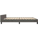  Posteljni okvir z vzglavjem temno siv 200x200 cm žamet, (20735386) | Shoptok.si