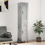  Visoka komoda siva betona 34,5x34x180 cm od konstruiranog drva Slike