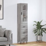 vidaXL Visoka komoda siva sonome 34 5x34x180 cm od konstruiranog drva | shoptok.hr