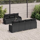  Sjedeća garnitura za vrt Crna 55 x 55 x 37 cm poliratan | shoptok.hr