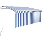 Automatska tenda na uvlačenje s roletom 3,5x2,5 m plavo-bijela | shoptok.hr