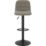 vidaXL Barski stolček svetlo siv žamet, (20967431) | Shoptok.si