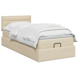 Krevet od pjene s madracem i LED-om Krem 90 x 200 cm Tkanina - Krem 90 x 200 cm Dizajn linija | shoptok.hr