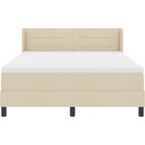 Krevet s opruga kutije s uzglavljem Krema 190 x 140 cm tkanina | shoptok.hr