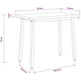  110 x 55 x 75 cm Čvrsto drvo akacije Tamno smeđa i crna - tamno smeđa i crna 110 x 55 x 75 cm Četvrtasto | shoptok.hr