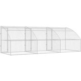  Kućica za pse s pohranom 3 pcs Srebrno 6 x 2 x 2 m Čelik | shoptok.hr