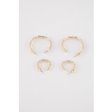 Defacto women's 2-Piece Gold Hoop Earrings Cene