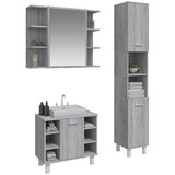  3-dijelni set kupaonskih ormarića boja hrasta sonome drveni | shoptok.hr