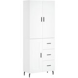 vidaXL Visoka omara bela 69,5x34x180 cm inženirski les, (20819223) | Shoptok.si