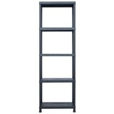 vidaXL Stalak za pohranu crni 125 kg 60 x 30 x 180 cm plastični | shoptok.hr