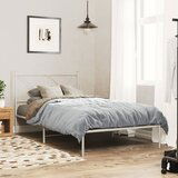  The Living Store Kovinski posteljni okvir z vzglavjem bel 107x203 cm - Posteljni Okvir, (21499743) Cene