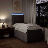 vidaXL Box spring postelja z vzmetnico taupe 90x200 cm blago | Shoptok.si