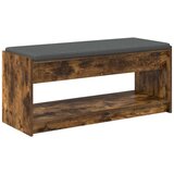  Haldna klop z blazino s polico Dimljeni oreh 103 x 38 x 45 cm, (5000155650) | Shoptok.si