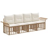  Set vanjskih sofa 4 pcs Prirodna i krema bijela Poliester | shoptok.hr