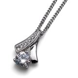 Oliver Weber Ženski nice 925ag crystal srebrni lančić sa belim swarovski kristalnim priveskom ( 61068.001 )