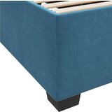  Posteljni okvir z vzmetnico Temno modra 140 x 200 cm Žamet | Shoptok.si