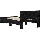  Okvir kreveta s uzglavljem Crni hrast 80 x 200 cm | Shoptok.si