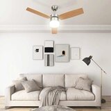  Stropni ventilator sa svjetlom i daljinskim 108 cm svjetlosmeđi | shoptok.hr