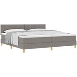  Krevet s opruga kutije Sivo-smeđa 200 x 200 cm tkanina | shoptok.hr
