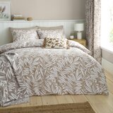 Catherine Lansfield Svetlo rjava posteljnina za zakonsko posteljo 200x200 cm Sorrel Leaves – | Shoptok.si
