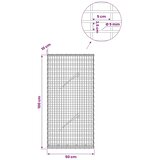  Gabion s žicom debljine 5 mm i mrežom 5x2 5 cm 50x10x100 cm - 10 cm 100 cm 50 cm | shoptok.hr