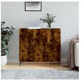 vidaXL Komoda boja dimljenog hrasta 90 x 34 x 80 cm konstruirano drvo | shoptok.hr
