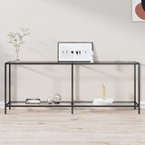 Maison Chic konzolna miza - miza ob steni prozorna 200x35x75,5 cm kaljeno steklo, (21786572) | Shoptok.si