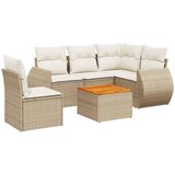  6-dijelni set vrtnih sofa s jastucima bež od poliratana | shoptok.hr