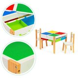 ECO TOYS EcoToys XKF002 set 2 stolice i stol za igranje s kockicama | shoptok.hr