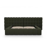 Micadoni Home Zelena oblazinjena zakonska postelja s prostorom za shranjevanje z letvenim dnom 200x200 cm Mamaia – | Shoptok.si