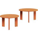  Set stolića za kavu 2 pcs Voštano smeđa 47.5 x 47.5 x 27 cm | shoptok.hr