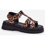 Boto Ladies Eco Leather Sandals With Buckles Leopard Jeneliena | Shoptok.si