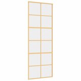 vidaXL Drsna vrata zlata 76x205 cm prozorno ESG steklo in aluminij, (20983324) | Shoptok.si