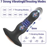 Aixiasia Roy - Radijsko vodeni analni vibrator z možnostjo polnjenja (črn) | Shoptok.si