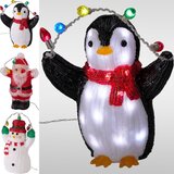  LED spoljašnja božićna dekoracija 25xLED/2xAA 21 cm IP44 pingvin | Eponuda.com
