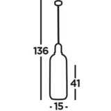 XXXL VISEČA SVETILKA Pipette 15/136 cm E27 | Shoptok.si