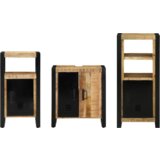 vidaXL Set namještaja za kupaonicu 3 pcs Smeđa Čvrsto drvo manga | shoptok.hr