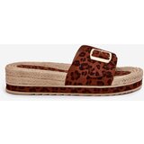 Boto Women's Platform Sandals With Gold Buckle Leopard Selira | ePonuda.com