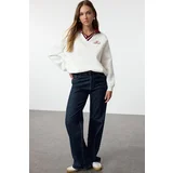 Trendyol Ecru Knitted Sweatshirt