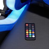 Novel GAMING STOL kovina, umetna masa, tekstil modra, črna, bela | Shoptok.si
