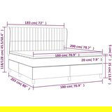  Box spring postelja z vzmetnico taupe 180x200 cm blago, (20791926) | Shoptok.si