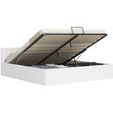 Maison Chic Dvižni Posteljni okvir - Dvoposteljna postelja - Zakonska postelja belo umetno usnje 160x200 cm, (21693784) | Shoptok.si