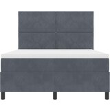 vidaXL Krevet s podnicom i madracem Tamno siva 160x200 cm Baršun | shoptok.hr