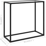  Konzolni stol prozirni 80 x 35 x 75 cm od kaljenog stakla | Eponuda.ba