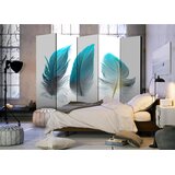 Artgeist PARAVAN 225/172/3 cm bela, svetlo modra Slike